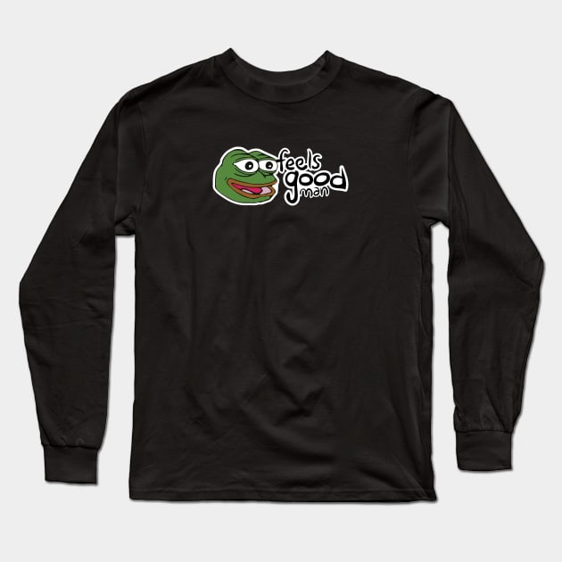 Feels Good Man - Pepe the Frog Long Sleeve T-Shirt by EverGreene